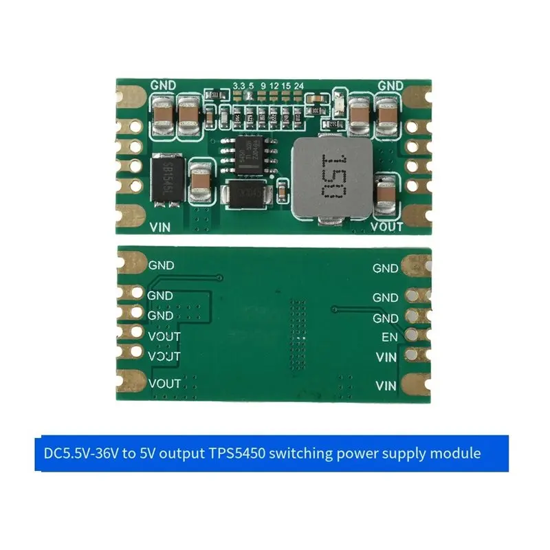 A24U TPS5450 5A Buck Converter Module DC-DC Switching Power Supply Step-Down Regulator DC 5.5V To 36V Output Low Ripple Board Vo