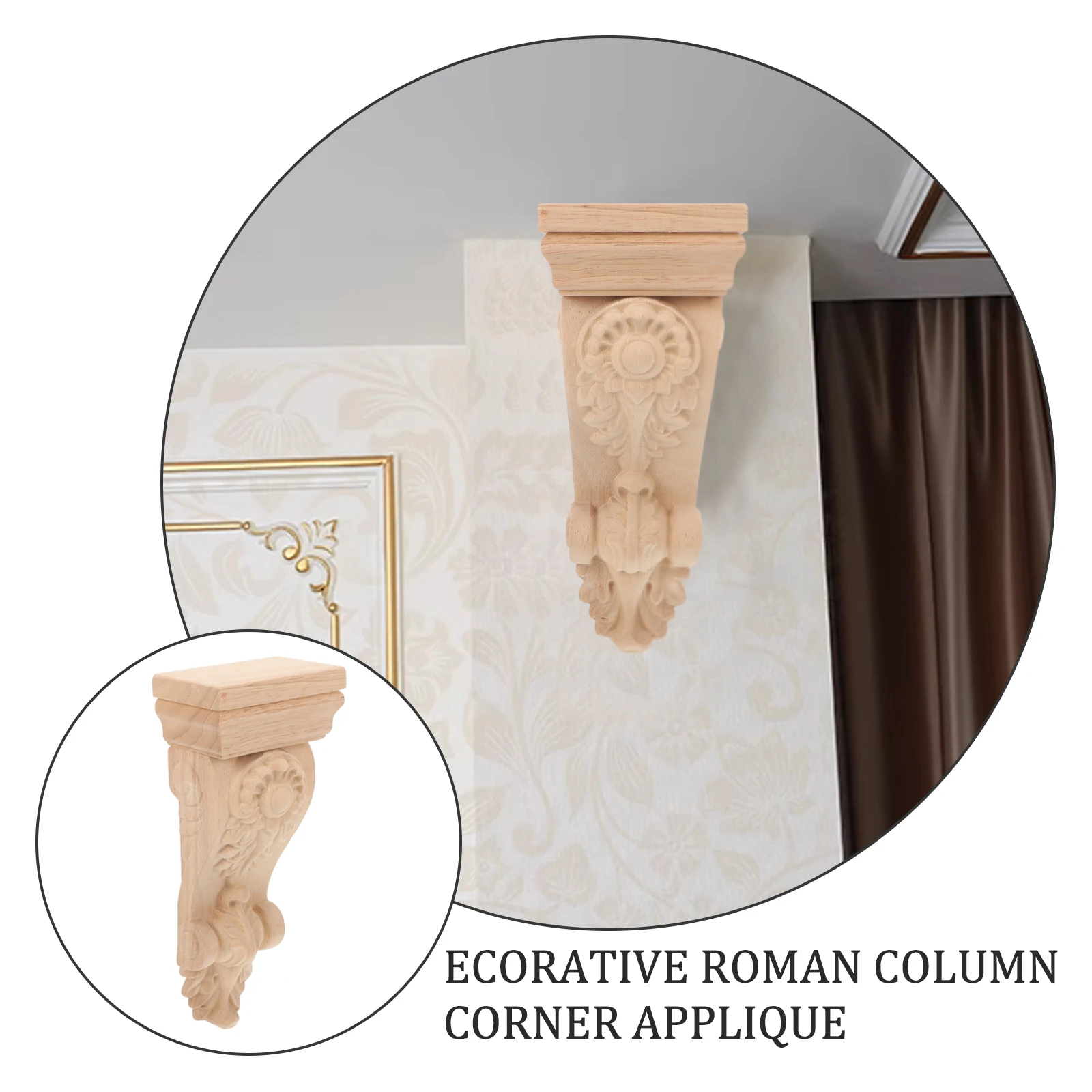 

Corner Onlay Applique Decorative Furniture Appliques Unpainted Decoration Door Molding Column Corners Home