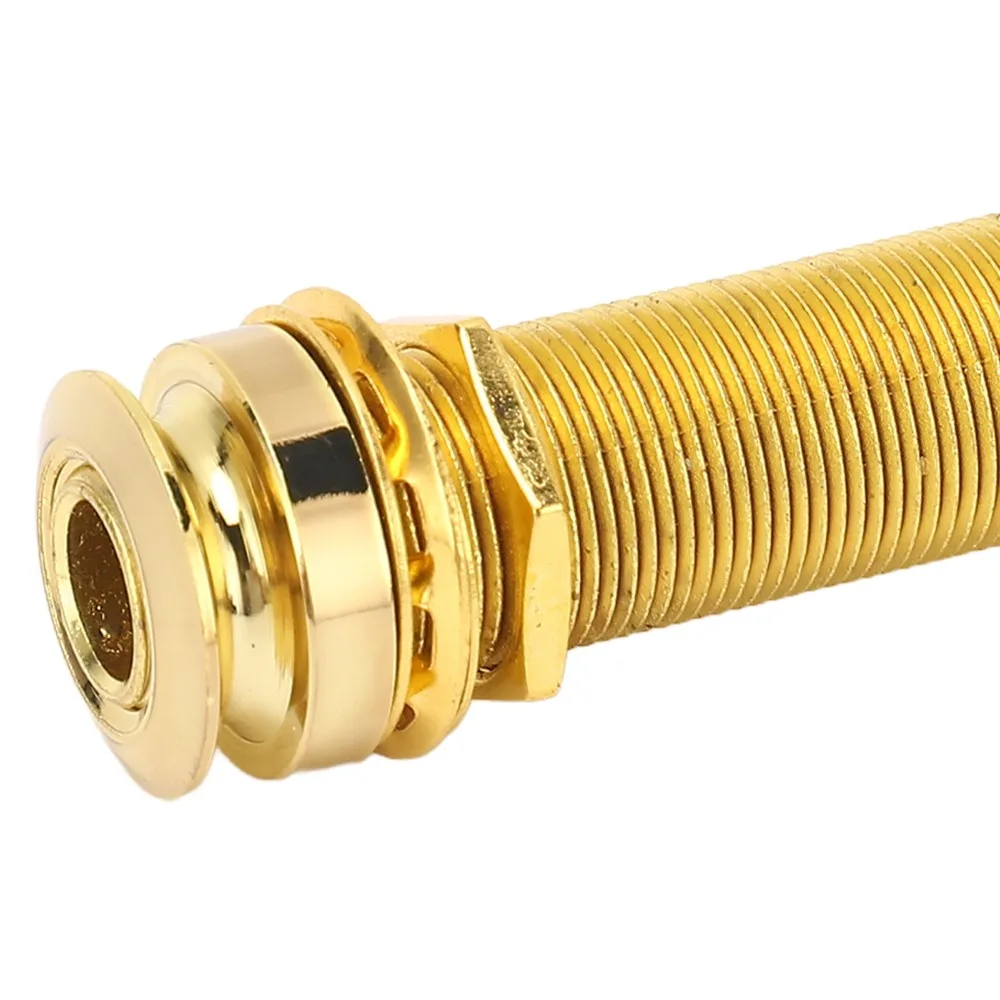 Professional Gold Output Jack For Electric Guitar 6.35mm Ziny Alloy Output Jack Long Threaded Jack For Electric Guitars