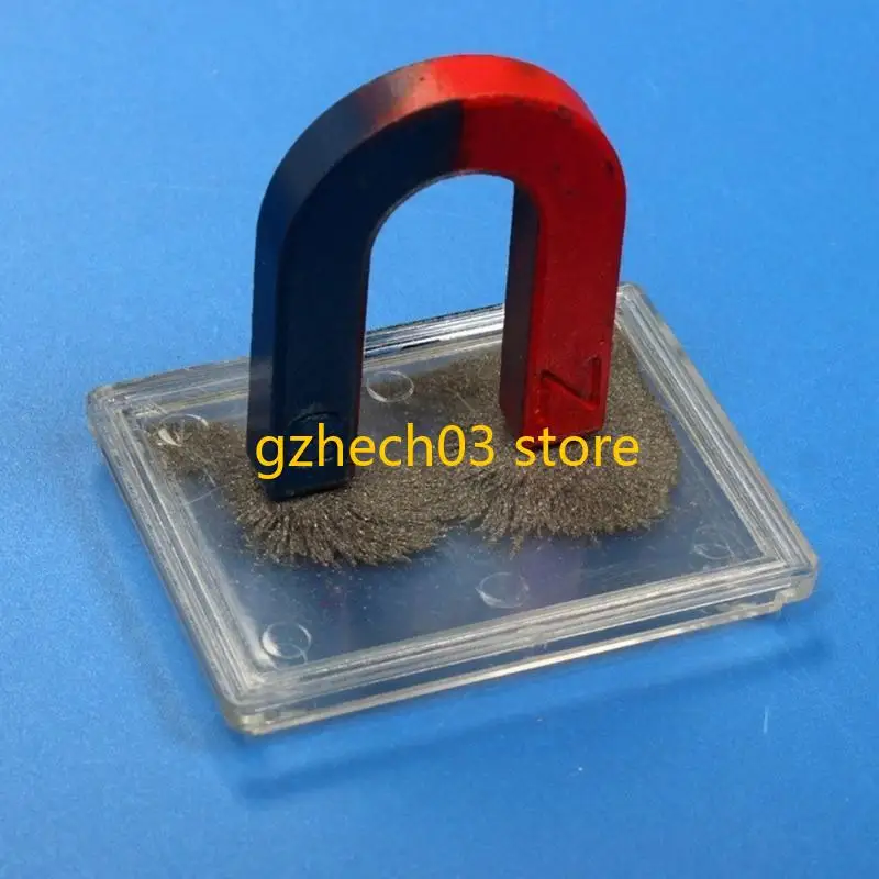 G2AC Iron Powder Filings in Box Magnetism Experiment Teaching Tool For Science Education Teaching Demonstration