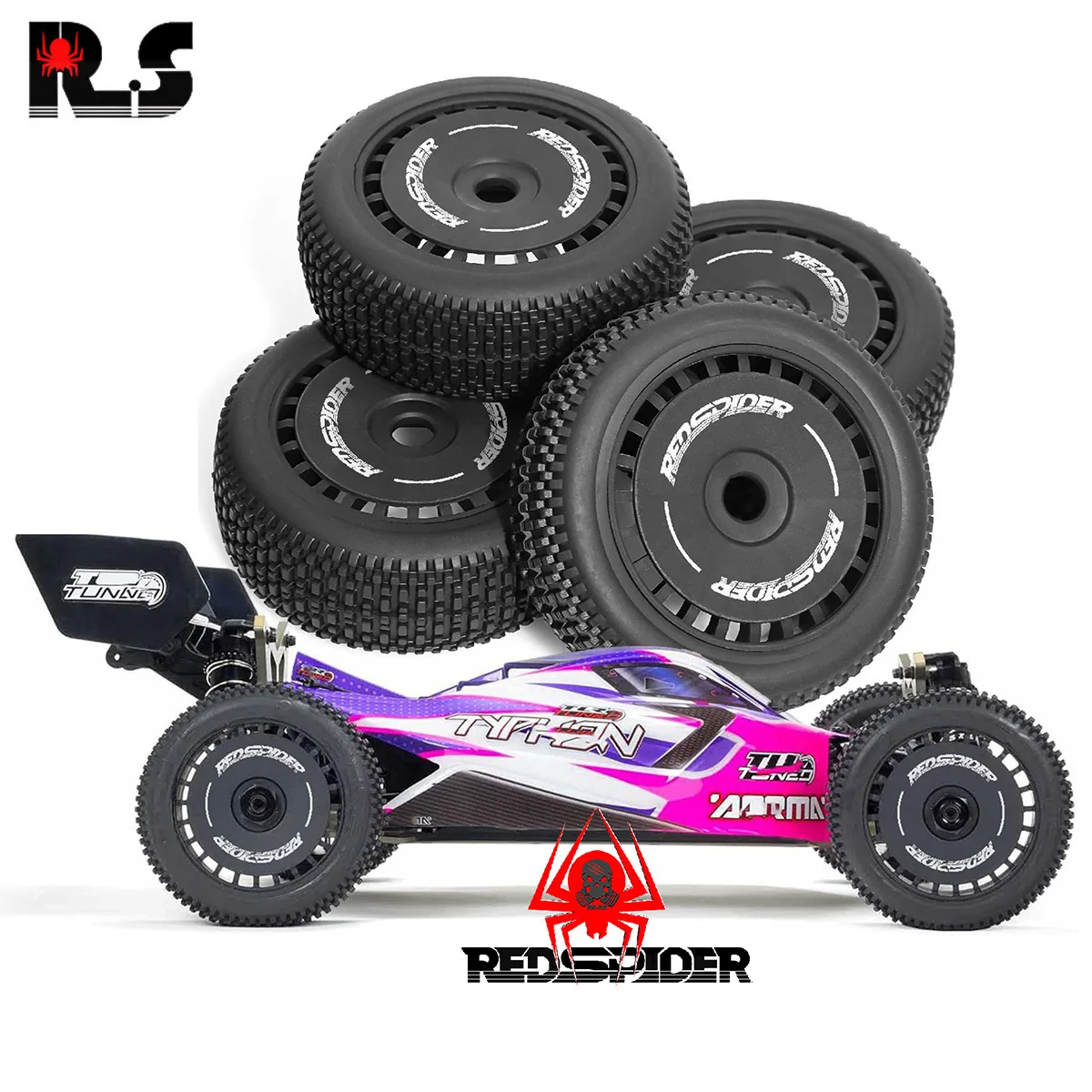 

4 шт. 118 мм 1/8 шины для внедорожников 17 мм шестигранные колеса для 1/8 ARRMA Typhon TRAXXAS Jato RC Car