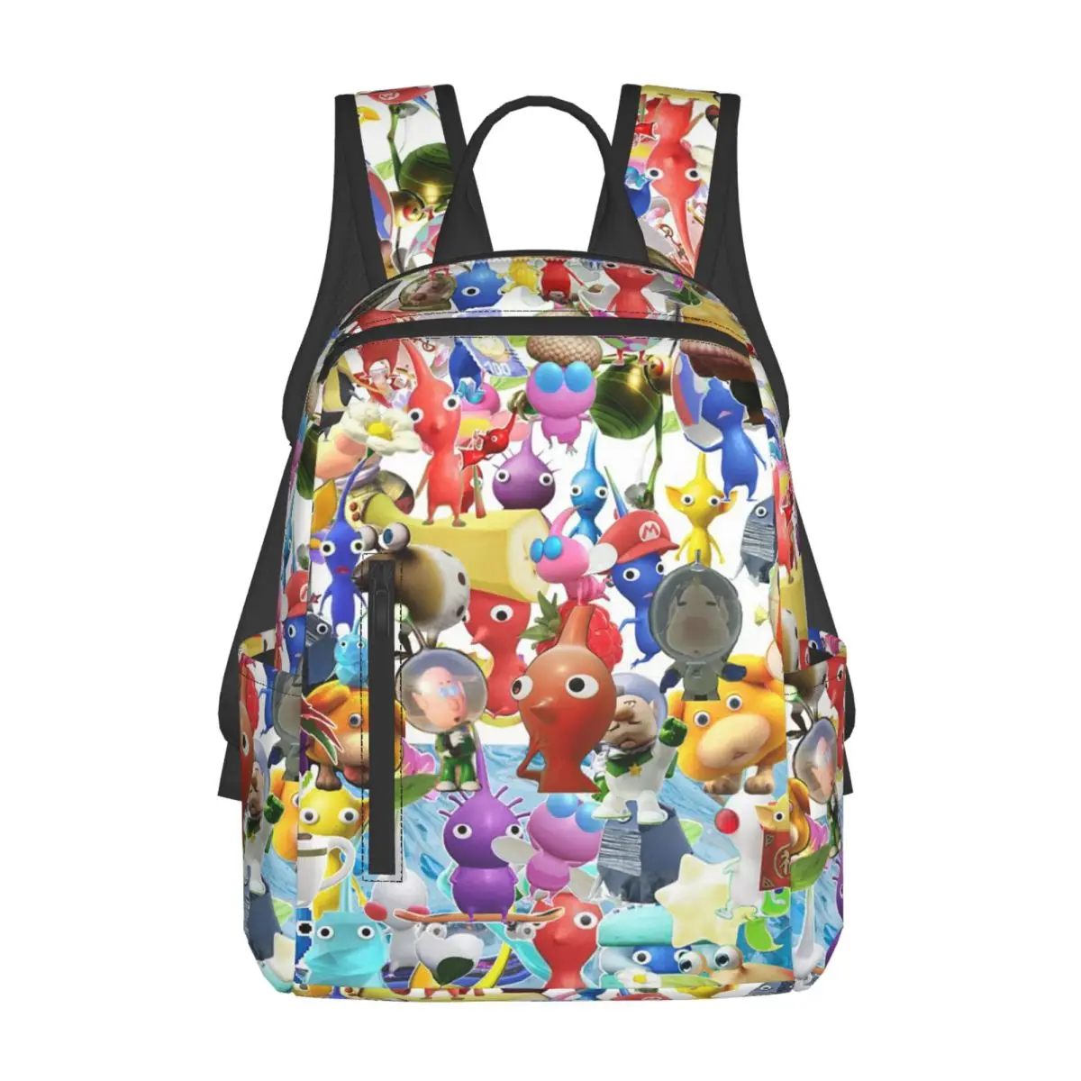 

Pikmin Characters Backpack Daypack Kids BookBag School Bag Shoulder Bags for Men Women