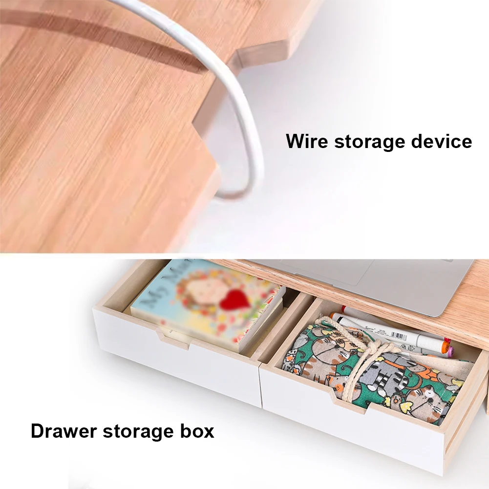 شاشة كمبيوتر خشبية، قاعدة مراقبة مرتفعة، حامل مكتبي، حامل كمبيوتر محمول، حامل شاشة الكمبيوتر، حامل لوحة مفاتيح الكمبيوتر المحمول