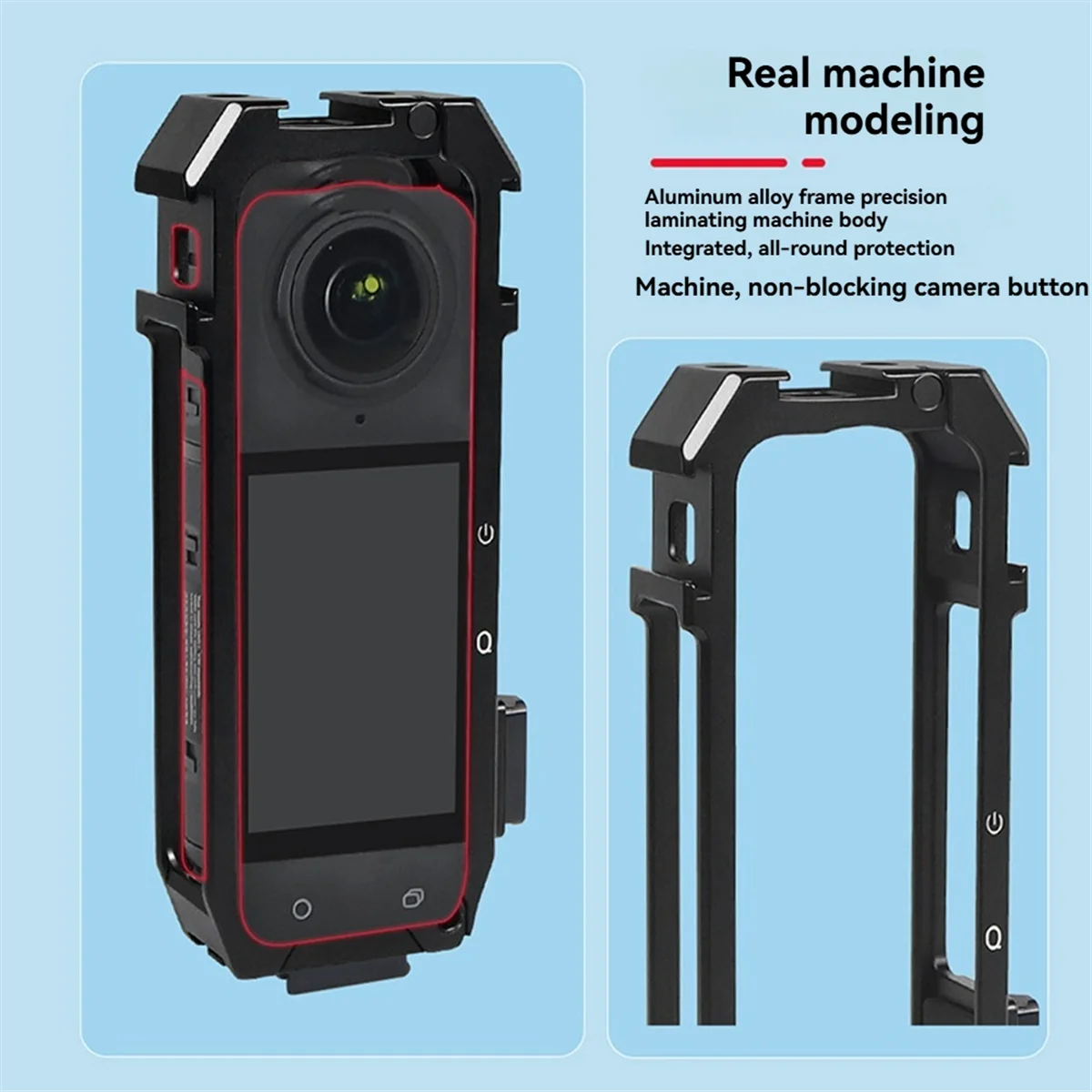 X64A_1/4 折りたたみ式アダプター バイク ホルダー用アルミニウム保護ケージ