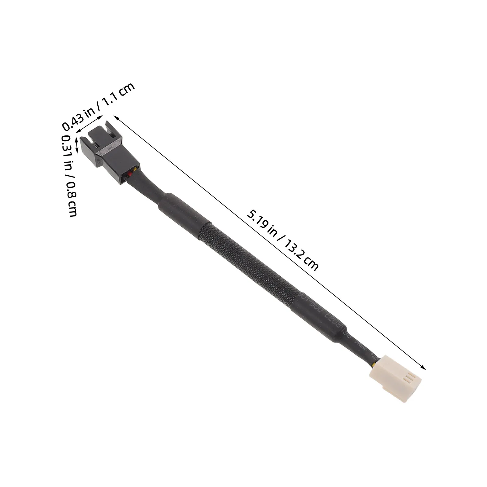 5Pcs 3 Pin Pc Fan Noise Reducer Cable Quiet Cooling Fan Extension Cable for Case CPU Cooler Silent Gaming Pc DIY Build
