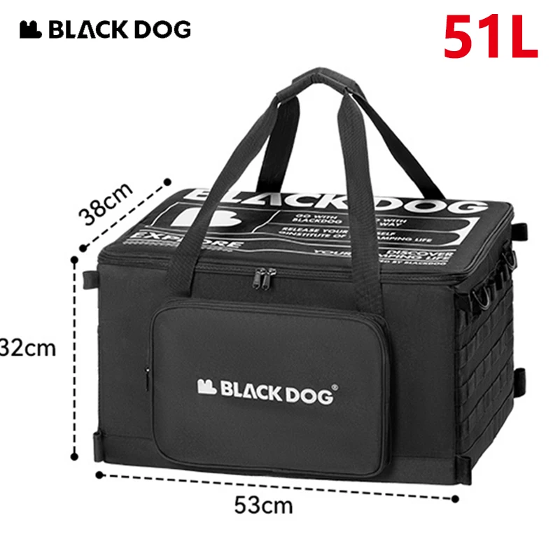 Naturehike Blackdog 51L Camping Storage Bag 600D Oxford Multi-function Tools Box Large Capacity Handbag Camping Tactical Bag