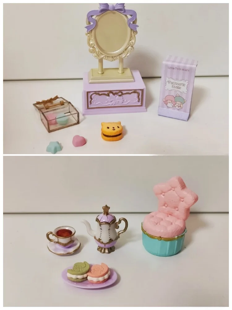 REMENT Little Twin Stars Sanrio Patisserie Etoile Miniature Food Play Blind Box Cake Shop Micro Scene Dollhouse Decoration