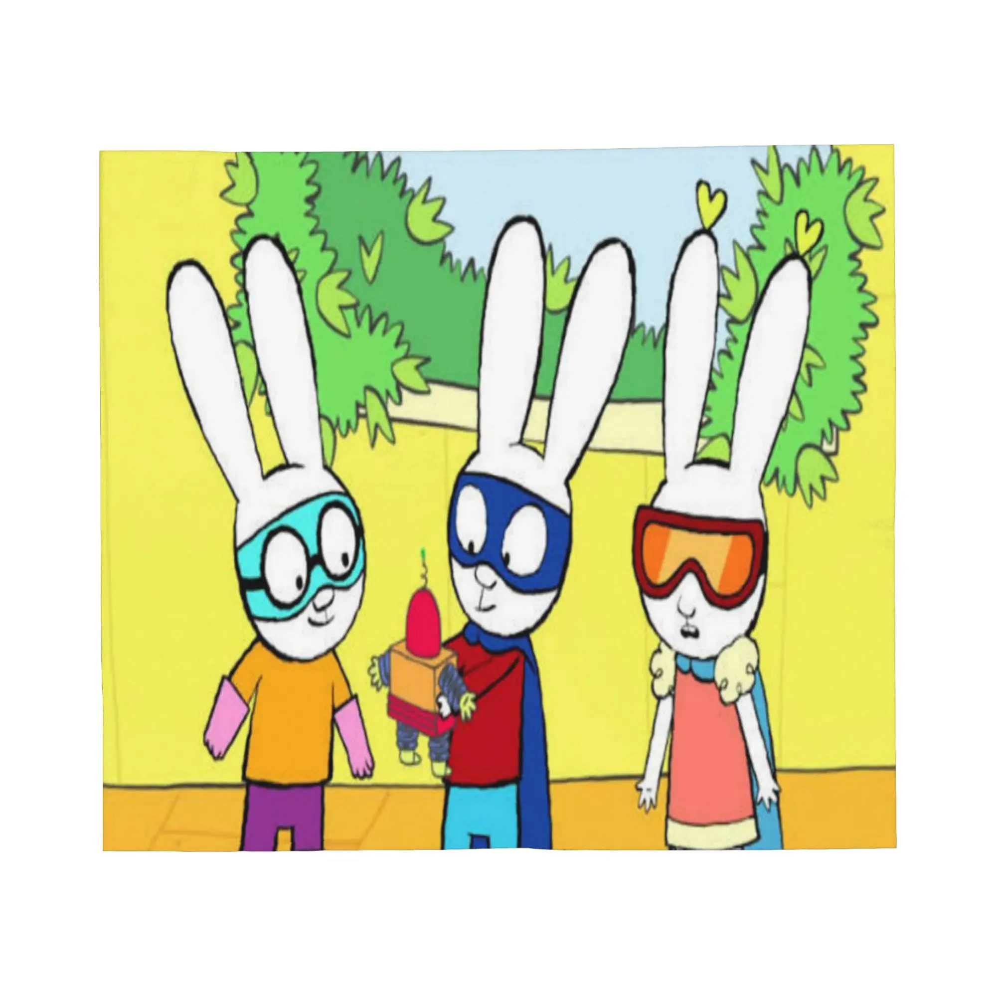Simon Super Rabbit Blanket Cozy Soft  Throw Blankets for Bed 50x60 Inch Multiple Sizes Rug Piece