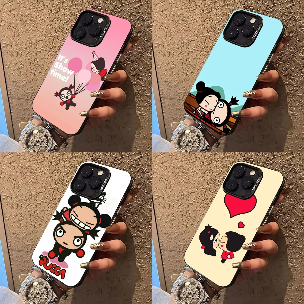 

Cartoon P-Pucca Garu Phone Case Phone Case For iPhone 14 16 15 11 12 13 Pro Max Mini Plus Shockproof Cover