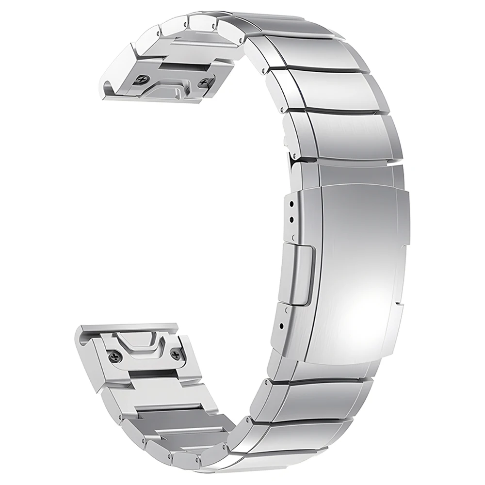 Pasek tytanowy QuickFit 22mm 26mm do Garmin Fenix 8 47mm 51mm 7 7X 6 6X 5 5X Plus/Epix Pro/Tactix/3HR Enduro 3 Metalowy pasek do zegarka — zdjęcie produktu 2