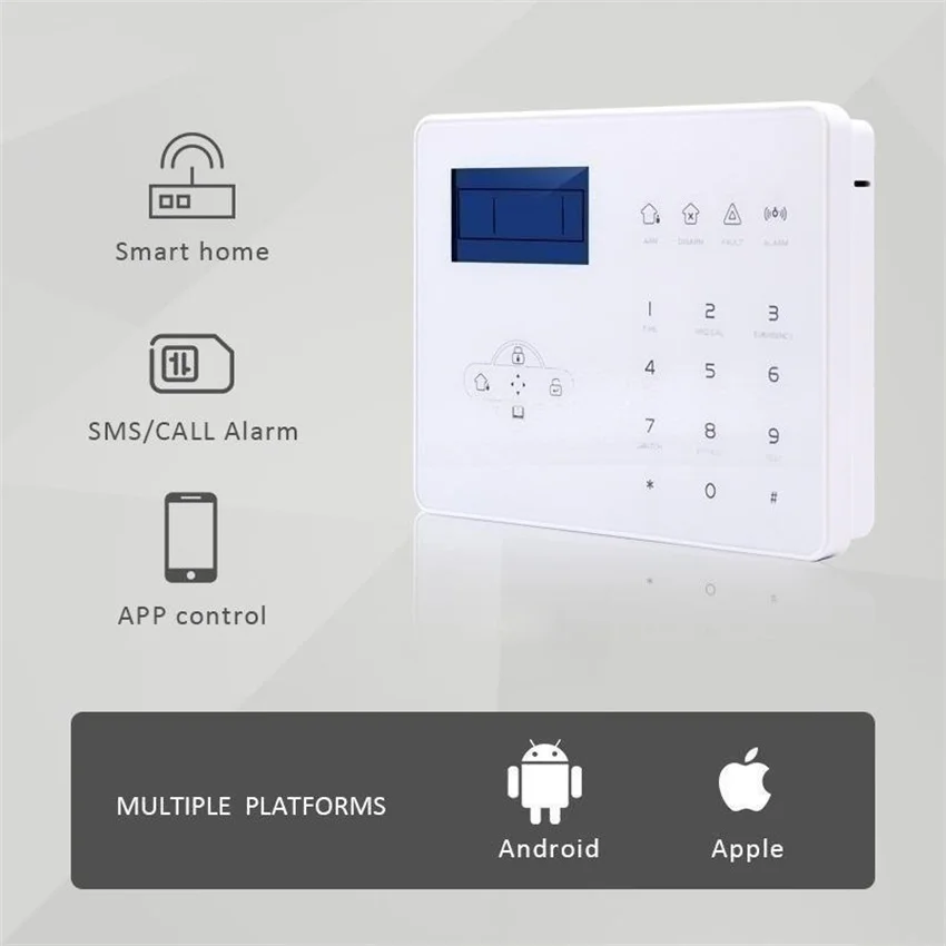 433MHz/868MHz Wireless Smart Home Security Protection System Set with GSM PSTN Alarm Host Door Magnetic PIR Motion Sensor