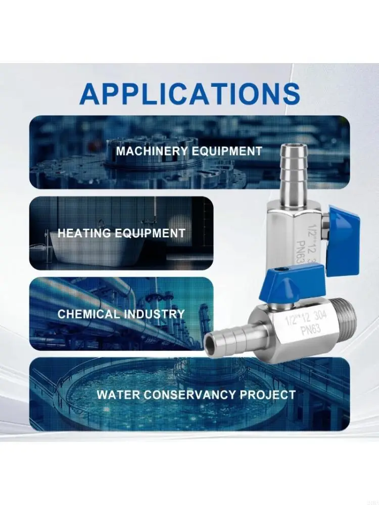  2Lots Compacts Ball Valves 304 Stainless Steel Mini Ball Valves Female and Male for Shower Head Flows Control Valves