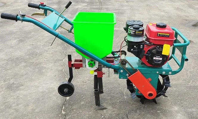 Factory supply farm  engine hand push corn precise seeder trade and fertilizer planter machine mini corn seeder