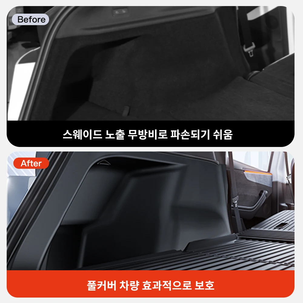 YZ 리어 트렁크 사이드 안티 킥 패드 테슬라 모델 Y 주니퍼 2025 TPE 풀 커버리지 보호 키트 자동차 안티 더티 패드 인테리어 액세서리용 썸네일 3