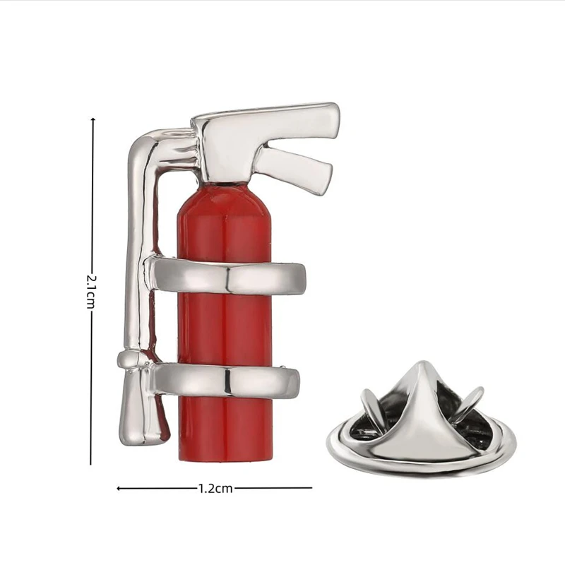 عالية الجودة طفاية حريق بروش موضة العلامة التجارية الدنيم الملابس قبعة وشاح دعوى شارة طية صدر السترة بروش الرجال بروش السلامة