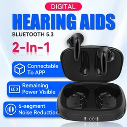 OTC Hearing Aids Rechargeable,Bluetooth Hearing Aids for Seniors with Smart App Enabled Call iOS/Android,Authentic Sound Quality