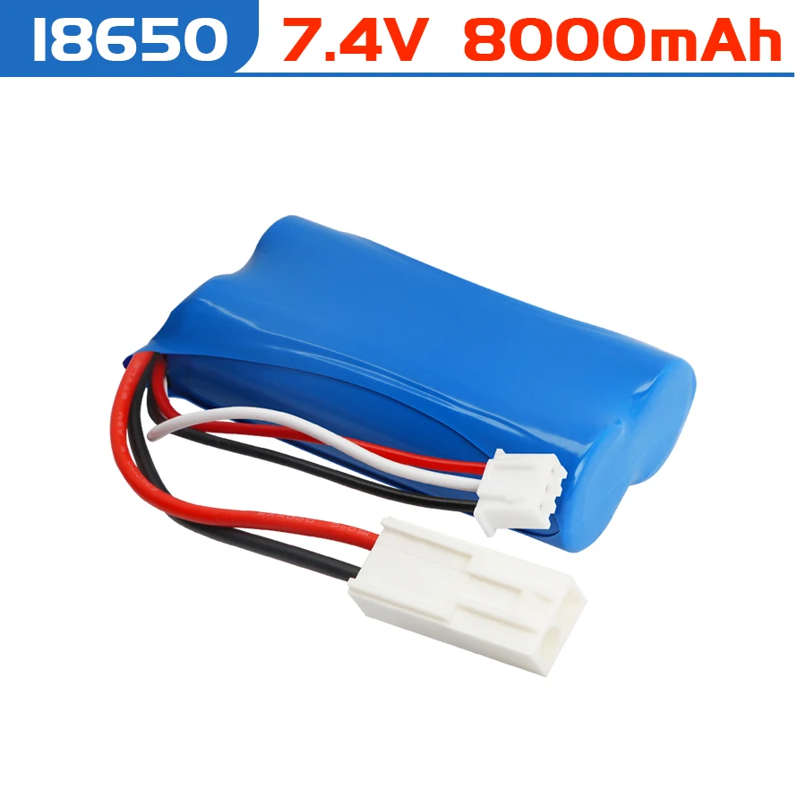 2S 18650 EL-2P 8000mah Battery For Wltoys 144001 A959-B A969-B A979-B K929-B 12428 12423 10428 RC Car Spare Parts