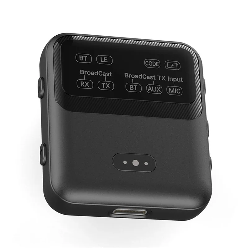 B04B-Bluetooth 5.4 Audio Transceiver Broadcast 1TX To 100+ RX Devices Supports AAC/Aptx-AD/LC3, USB/AUX/MIC