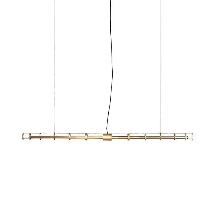

Long restaurant chandelier Nordic simple modern dining table bar office island lamp