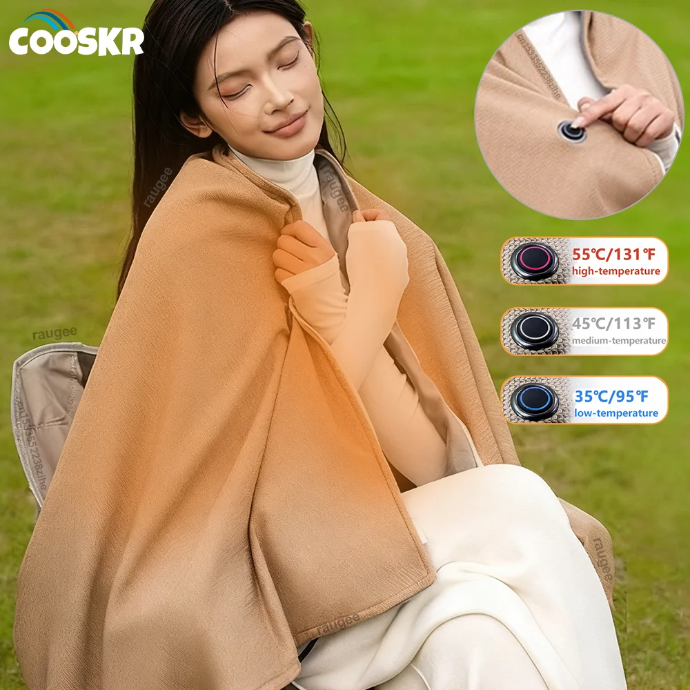 

Электрическое одеяло, 3-ступенчатая электрическая зарядка, горячий пакет, портативный обогреватель, коврик с USB-нагревом, шаль, зимняя домашняя грелка для тела, термоподушка