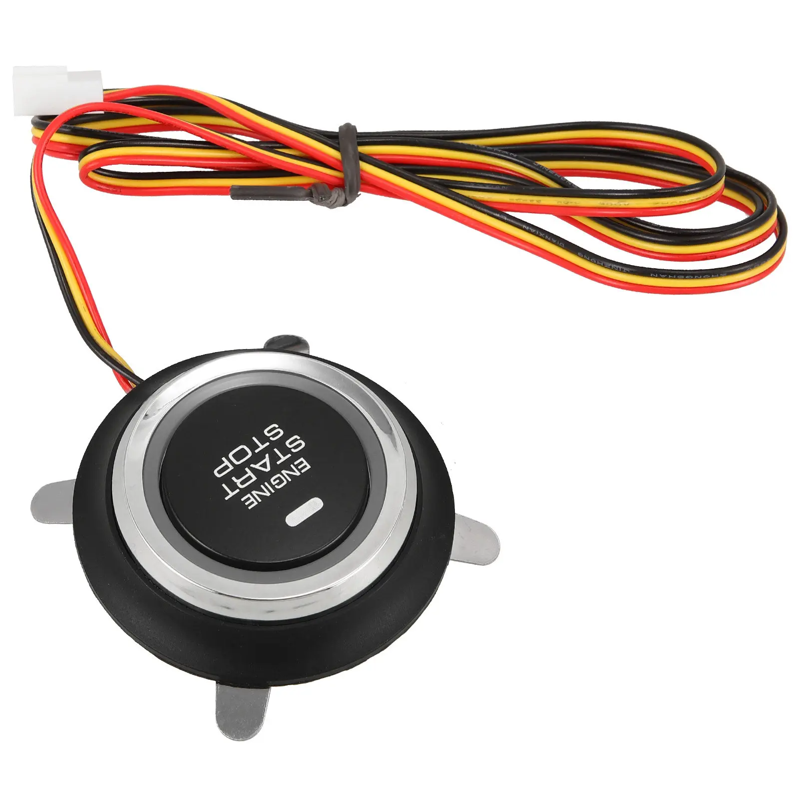 Picture 7: 12V Push Button Starter Switch Engine Start Button Scratch Resistant Copper Quick Car Ignition Keyless Push to Start Kit Vehicle