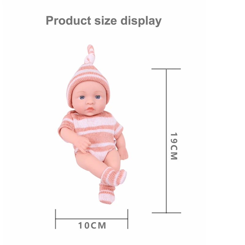 New Silicone Reborn Dolls 20cm Reborn Baby Doll Mini Soft and Full Body Silicone Reborn Toddler Doll Baby Doll For Girls