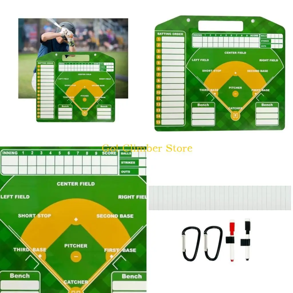 q84c-portable-baseball-lineups-board-softball-lineups-cards-marker-boards-dry-erases-baseball-clipboard-coaching-equipment