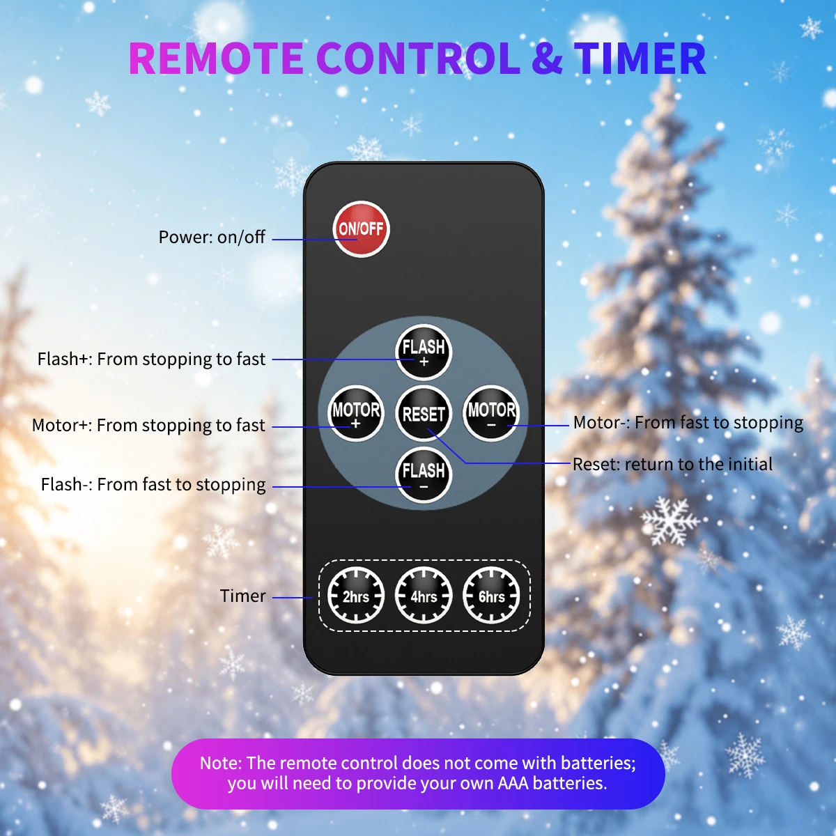 Double Head Outdoor Snow Projector Lamp Flexible Installation Rotatable Snowflake Projection Light Smart Timing Xmas Holiday Home Christmas Decoration