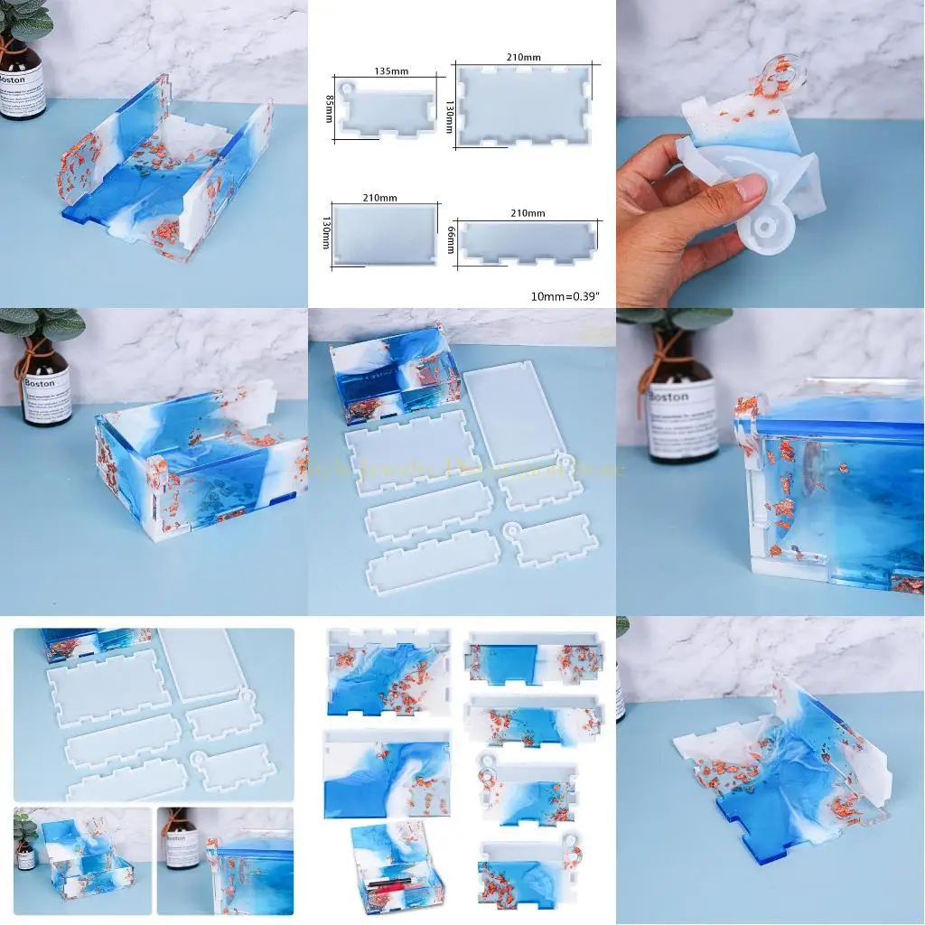 

D46E Эпоксидная плесень хранилище для хранения ювелирных изделий для корпуса плесень создает свечи шоколадные украшения мыла