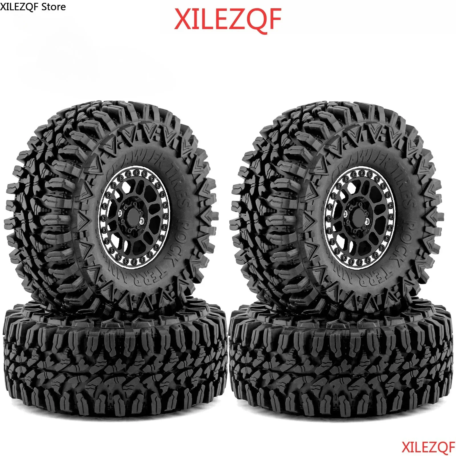 

1.9 Beadlock Wheel Aluminum and 1.9 RC Crawler Tires for Traxxas TRX4 Axial SCX10 SCX10 II III Redcat Gen 8