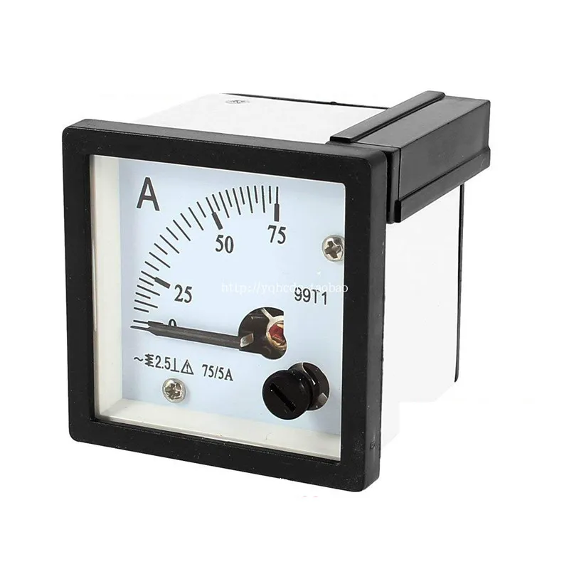 1PC 99T1 SQ48 AC 1/2/3/5/10/15/20/25/30/40/50A 10/5A-3000/5A Ammeter Analog Ampere Current Test Panel Meter