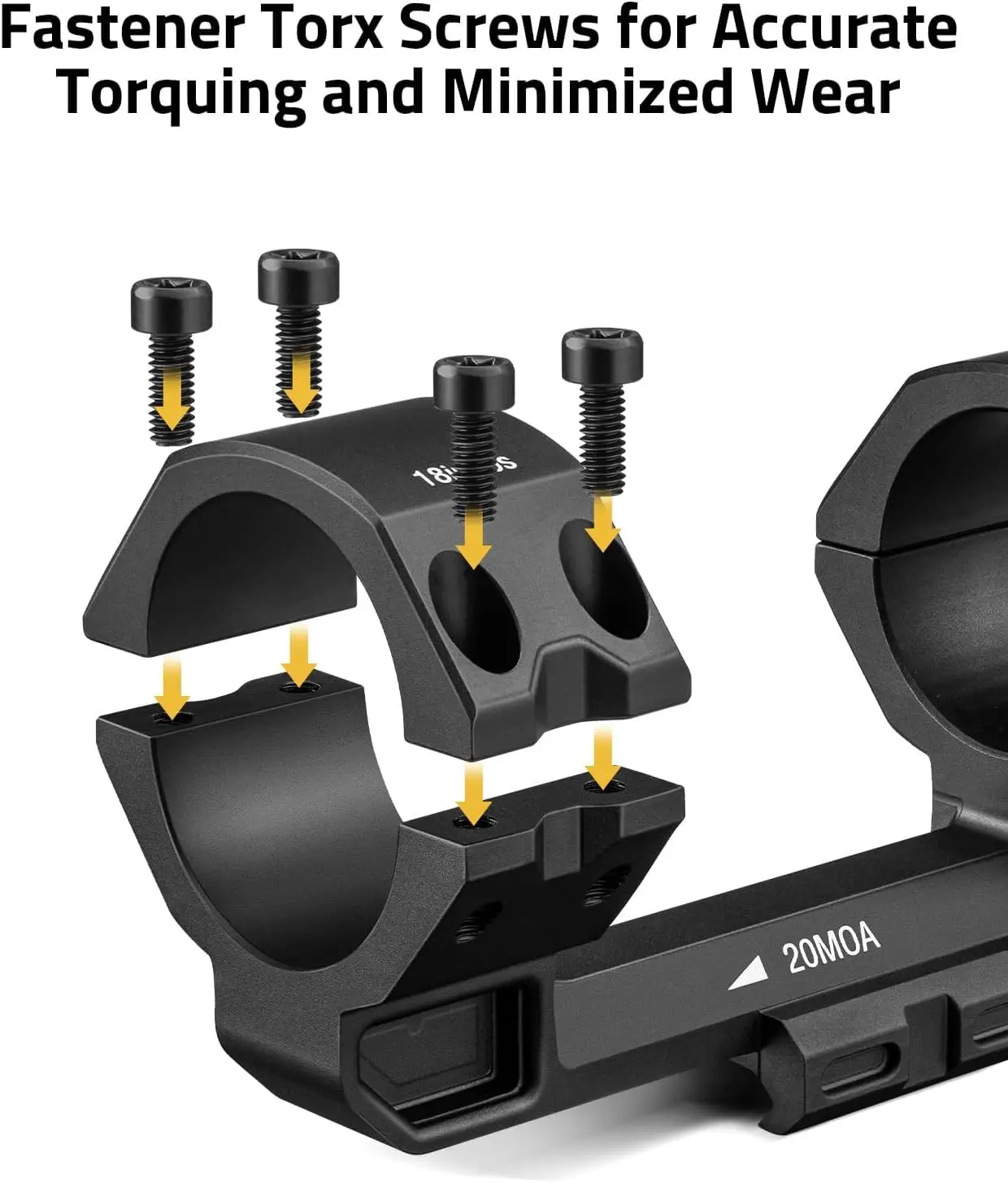 CVLIFE الدقة إزاحة نطاق الكابولي جبل 20 MOA البصريات 30 مللي متر أنبوب جبل حلقات مزدوجة قطعة واحدة صالح Picatinny السكك الحديدية للصيد