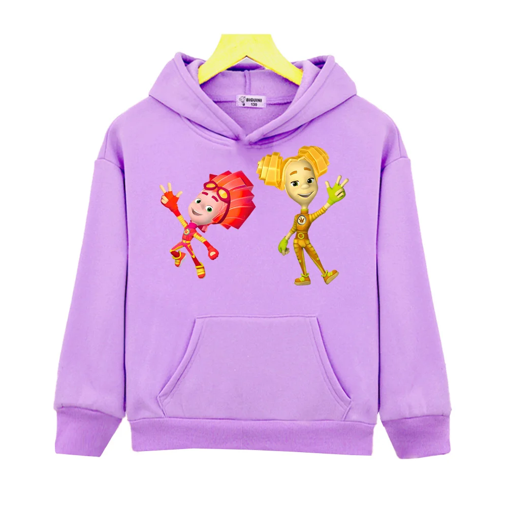 the fixies Kids Girls Spring Autumn Sweatshirts Children Long Sleeve Hoodies Fleece With Hooded Clothes Boys Coat Cartoon Hooded