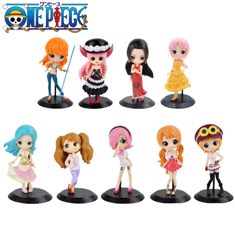 14cm One Piece Figures Koala Nami Vivi Boa Hancock Perona Figurine Pvc Statue Model Doll Collectible Room Decoration Gifts