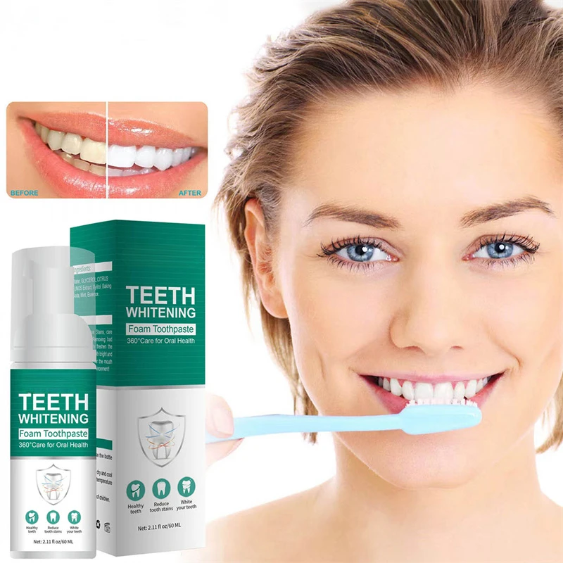 

Teeth Whitening Mousse Essence Remove Plaque Tooth Stain Gingival Repair Caries Prevention Oral Clean Care Supplies Dental Care