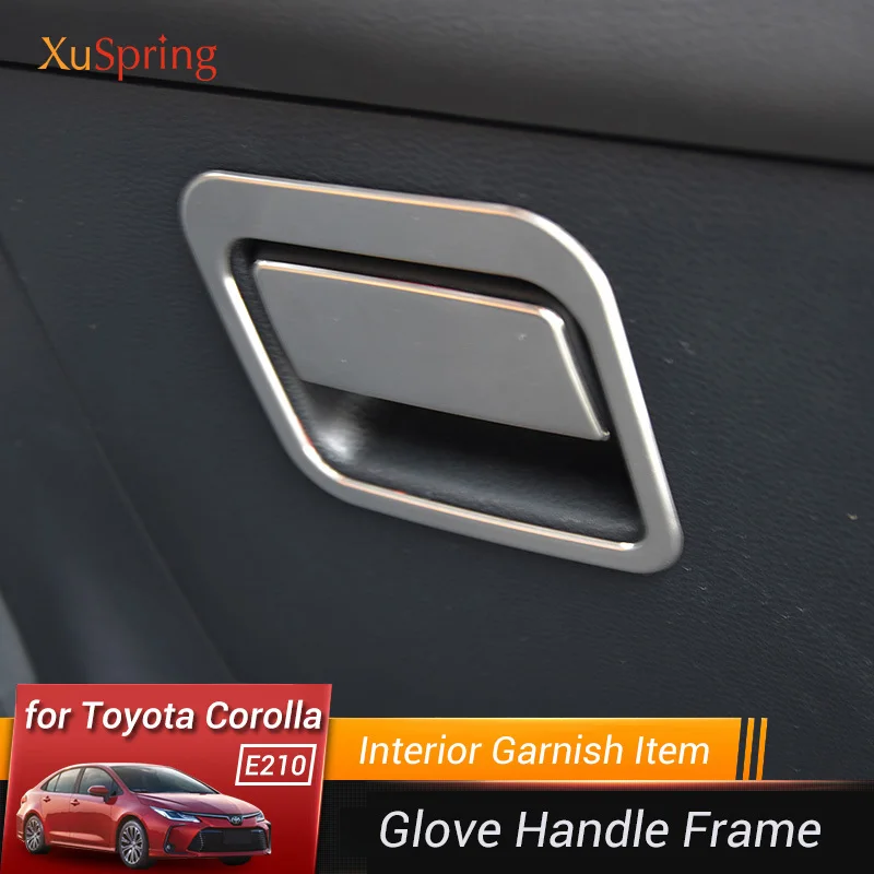 

Car Copilot Storage Glove Box Handle Handrail Frame Cover Trim Stickers style for Toyota Corolla 2019 2020 2021 2022 E210 12th