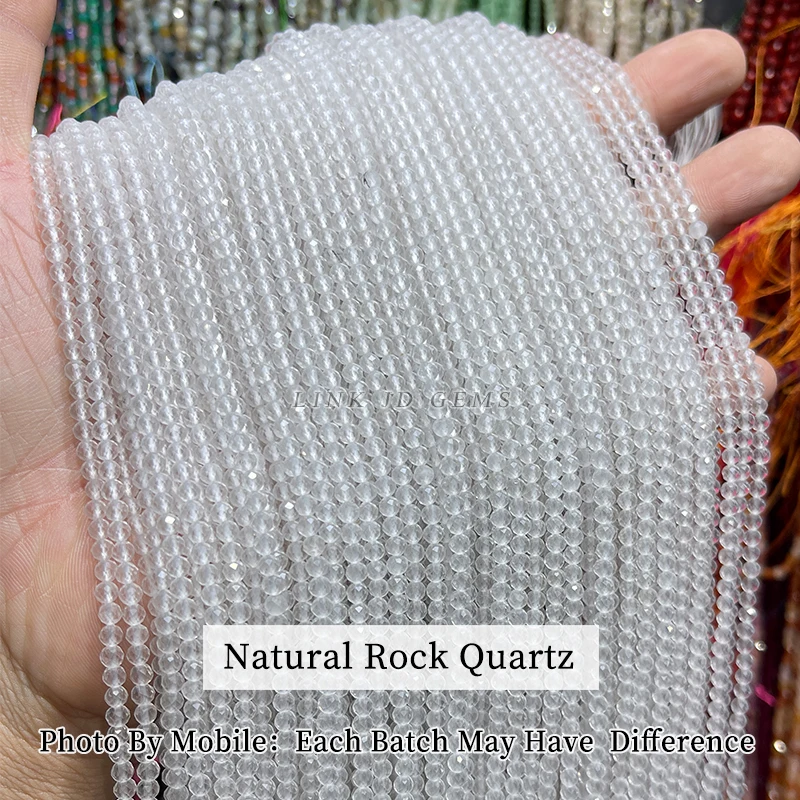 2 3 4mm piedra Natural facetada citrino turquesa amatista pequeña cuenta espaciadora suelta para fabricación de joyería DIY collar pulsera