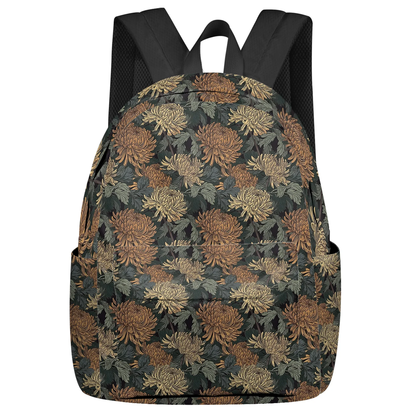 

Chrysanthemum Dahlia Flower Backpack School Bags for Teenagers Girls Students Laptop Bag Women's Casual Travel Backpack