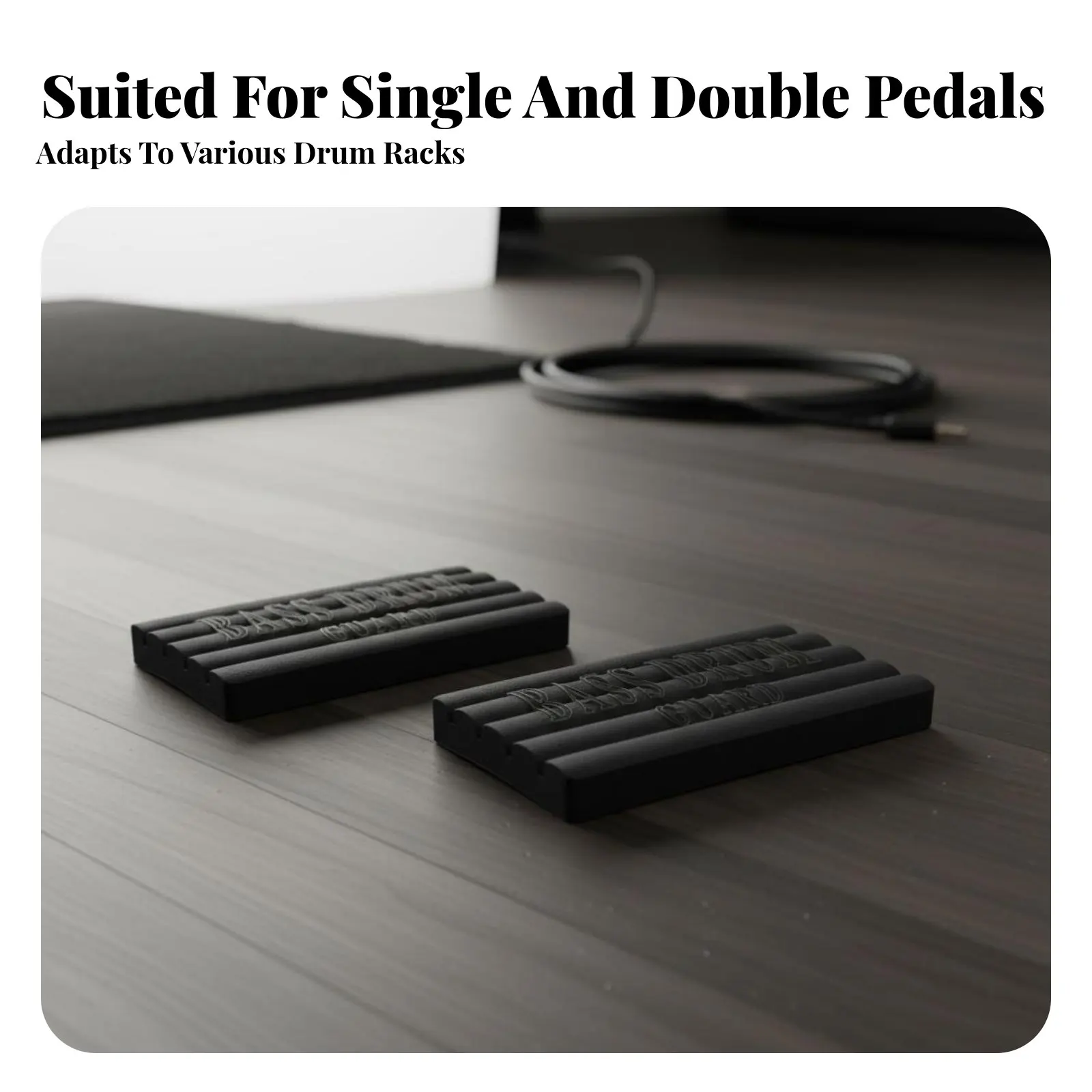 

2 Pieces Drum Anti-Slip Pad Prevents Movement Bass Drum Anchor Musical Instrument Accessory Lightweight & Portable Long-Lasting