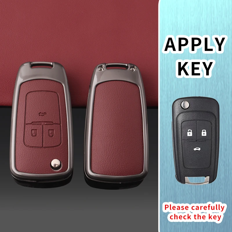 Leather Car Key Case Full Cover For Buick Chevrolet Cruze Opel Vauxhall Astra J Corsa Insignia Mokka Encore Accessory