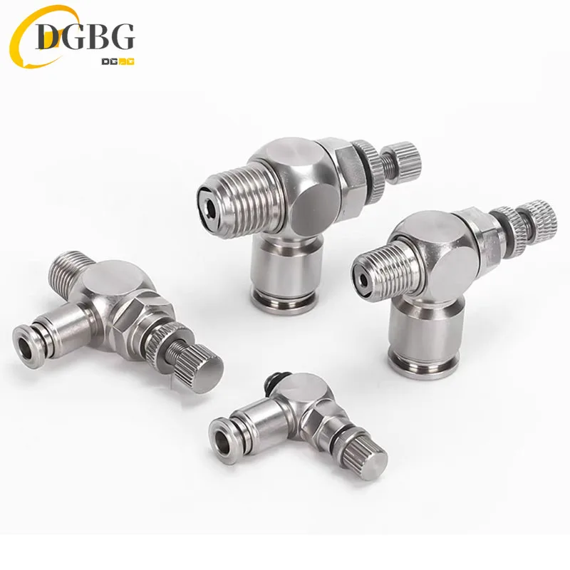 

304 Pneumatic fitting SL6-M5 1/8"-6mm Throttle valve pressure reduce control regulating SL10-02 SL6-01 SL8-01 SL6-02