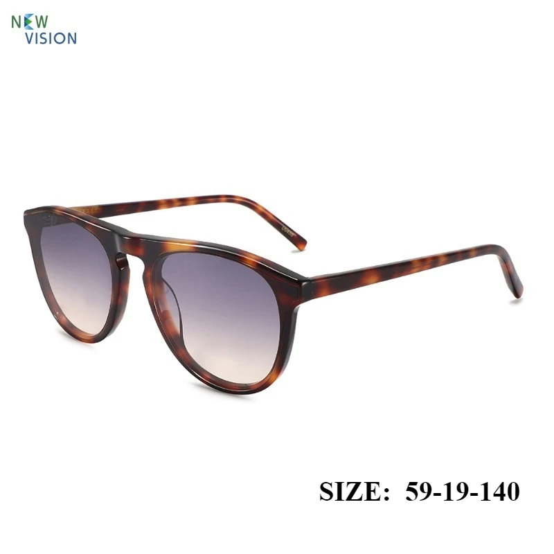 

New Women Fashion Trendy Sunglasses High Quality Simple Versatile Oval Outdoor Travel Sunscreen Men Acetate Sun Glasses Retro