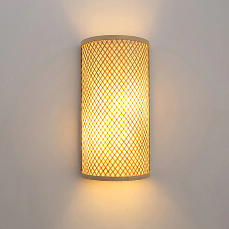 

Bamboo Weaving Wall Lamps, Homestay Farm Project, Bamboo Art Wall Lamps, Chinese-Style Corridor, Semi-Circular Wall Lamps