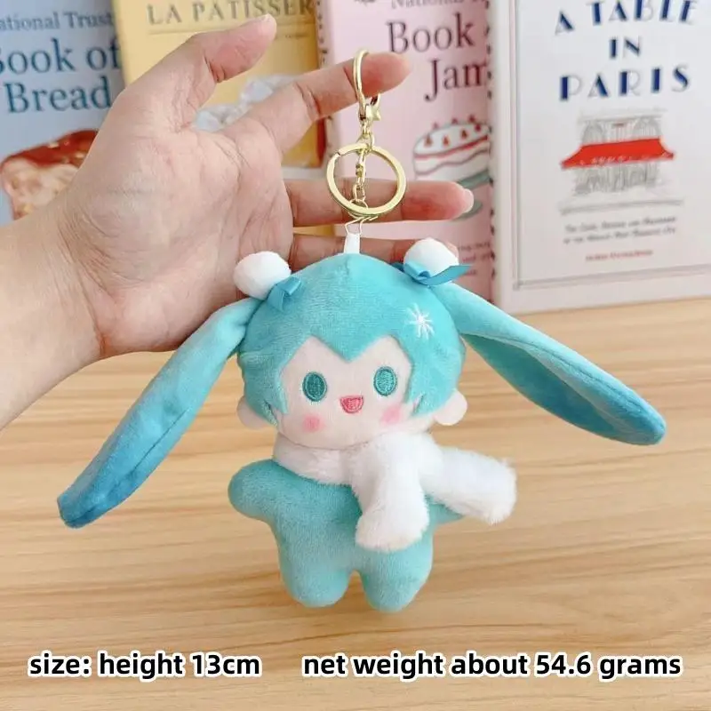 13Cm Hatsune Miku Plush Keychain Pendant Anime Cartoon New Pp Cotton Kawaii Miku Plush Doll Backpack Pendant Birthday Gift