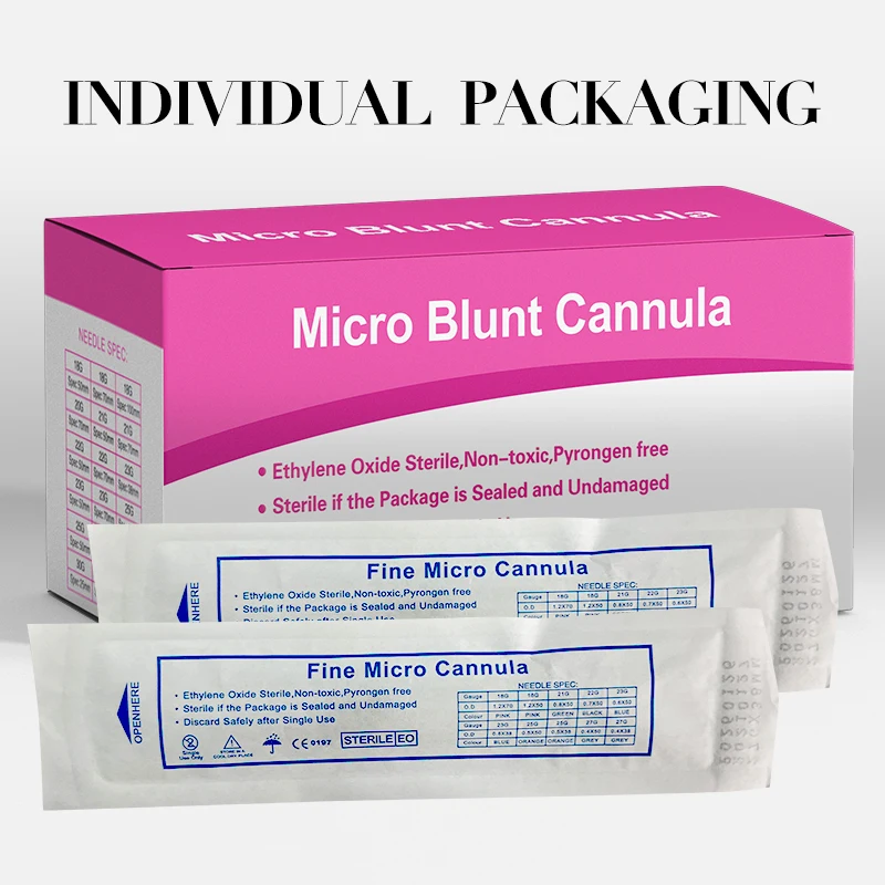 

Disposable Blunt Cannula Sterile Packaging Needle Blunt micro Cannula needles 18G 21G 22G 25G 25mm 38mm 50mm 70mm Good Quality