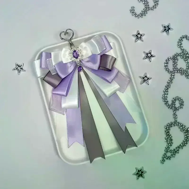 /HTF/Bow Pendant Ribbon Anime Itabag DIY Lolita Gift Itabag Keychain Accessories For Friends Double Layer