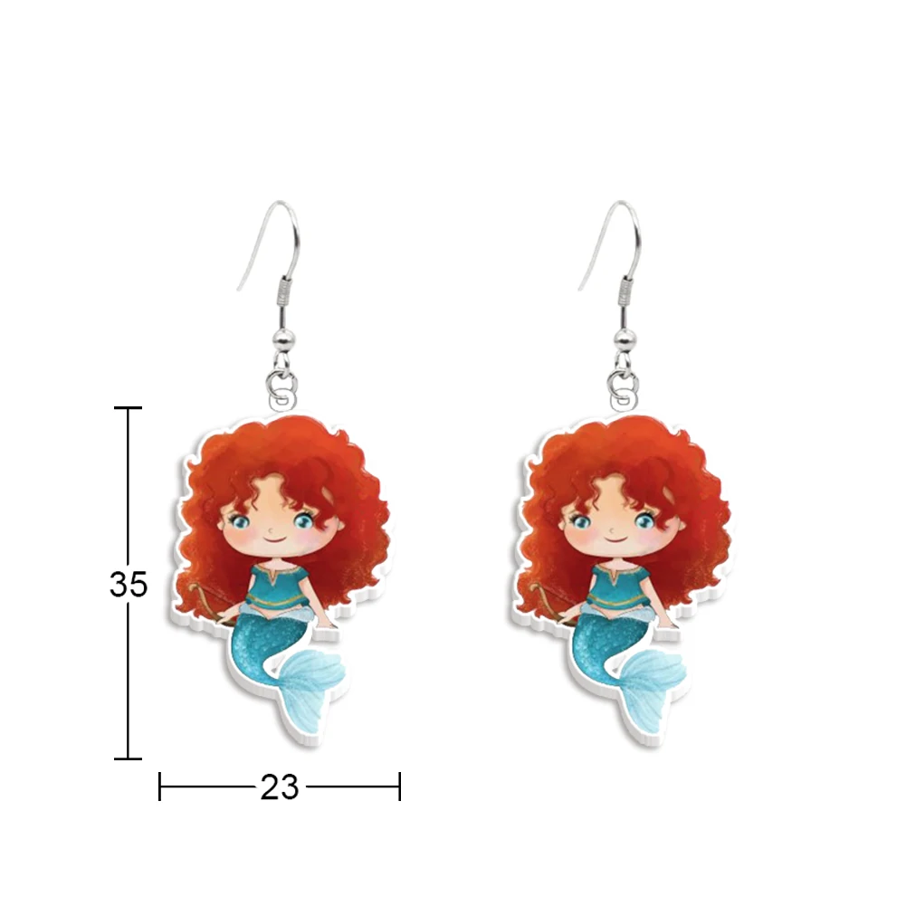 Hot Sale Cartoon Figures Acrylic Earrings New Accessories For Girls Colorful Earrings Cute Jewelry