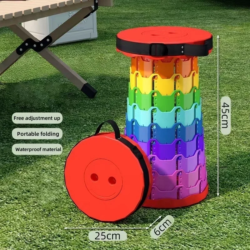 كرسي قابل للطي - تصميم تلسكوبي قابل للتعديل، كرسي صيد خارجي محمول، مناسب للاستخدام في السفر، خفيف الوزن #5