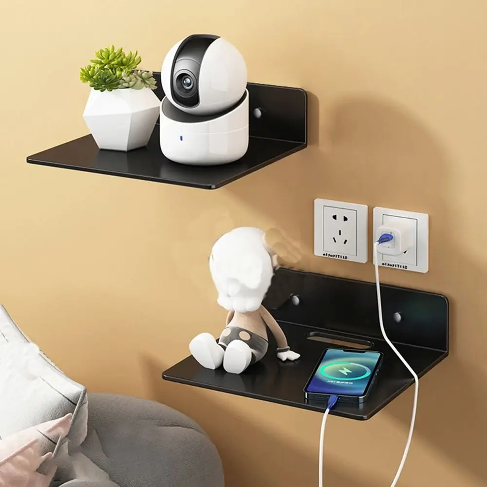 

Практичное настенное крепление для экрана Верхняя Полка Металлический Декор для дома фотоорганайзер с дистанционным управлением Подставка для хранения всякой всячины