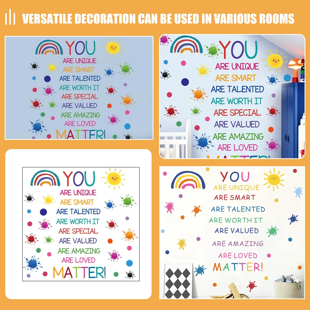 

Watercolor Stickers Inspiring Saying Wall Decor Decal Painting Decals Removable Positive Motivational Quotes Office
